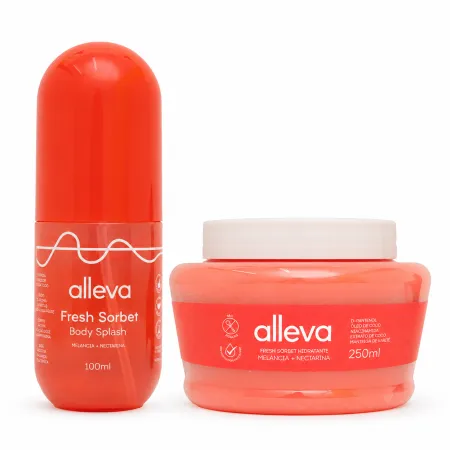 Kit Fresh Sorbet Melancia + Nectarina - Body Splash 100ml + Hidratante Corporal 250ml