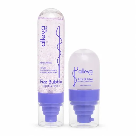 Kit Skincare Fizz Bubble Niacinamida - Sérum Efervescente 35ml + Bruma Jelly 100g